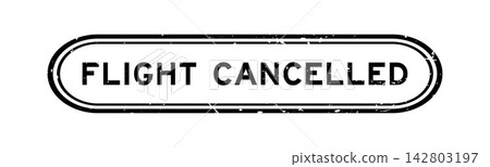 Grunge black flight cancelled word rubber seal stamp on white background Grunge black flight cancelled word rubber seal stamp on white background 142803197
