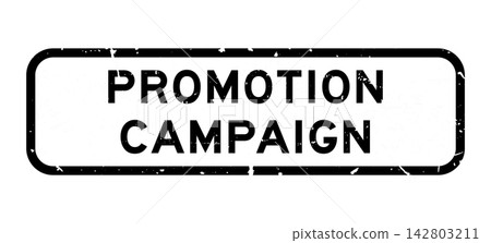 Grunge black word promotion campaign square rubber seal stamp on white background Grunge black word promotion campaign square rubber seal stamp on white background 142803211