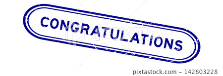 Grunge blue congratulations word rubber seal stamp on white background Grunge blue congratulations word rubber seal stamp on white background 142803228