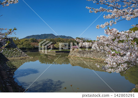 Hagi Castle, Yamaguchi Prefecture: Inner moat and Ninomaru stone wall Hagi Castle, Yamaguchi Prefecture: Inner moat and Ninomaru stone wall 142803291