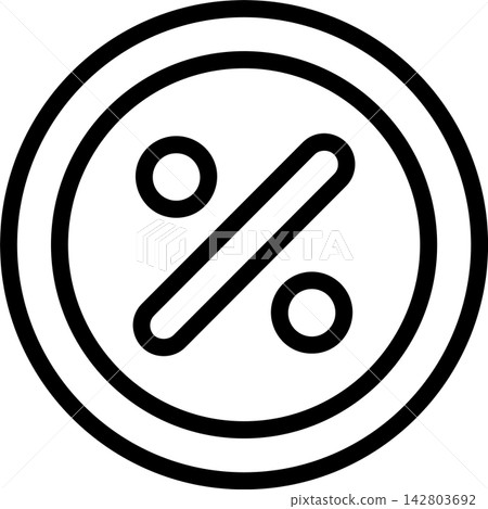 Percentage Modern and Creative Icon 142803692