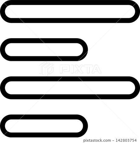 Horizontal Left Align Modern and Creative Icon 142803754