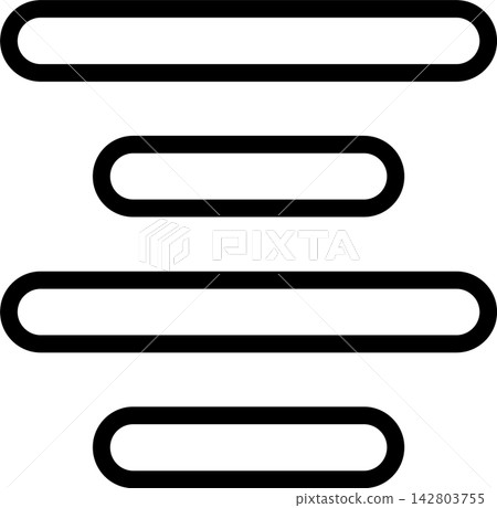 Horizontal Centre Align Modern and Creative Icon Horizontal Centre Align Modern and Creative Icon 142803755