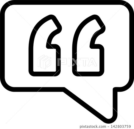 Quote Modern and Creative Icon Quote Modern and Creative Icon 142803759