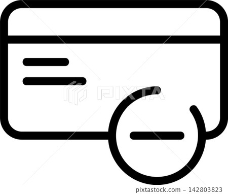 Credit Card Minus Modern and Creative Icon 142803823