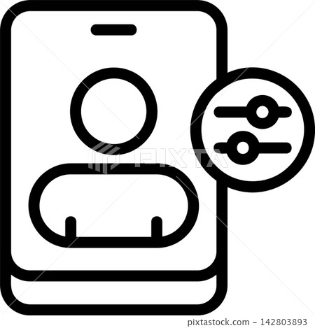 Contact Setting Modern and Creative Icon 142803893