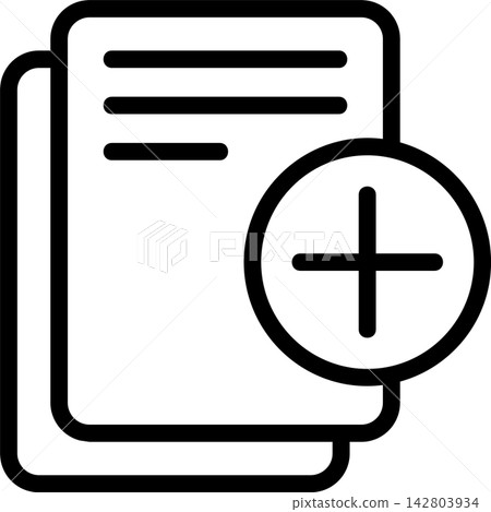 Add Document Modern and Creative Icon Add Document Modern and Creative Icon 142803934