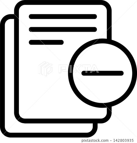 Remove Document Modern and Creative Icon Remove Document Modern and Creative Icon 142803935