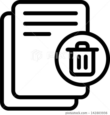 Delete Document Modern and Creative Icon 142803936
