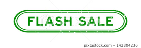 Grunge green flash sale word rubber seal stamp on white background Grunge green flash sale word rubber seal stamp on white background 142804236