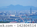 The townscape of Utazu Town and Marugame City in Kagawa Prefecture, and the Sakaide Junction and the Seto Ohashi Bridge approach viaduct. 142804514