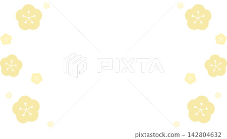 A simple floral frame in light yellow. A simple floral frame in light yellow. 142804632