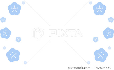 淺藍色簡約花卉相框。 淺藍色簡約花卉相框。 142804639