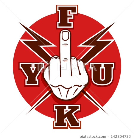 Outrageous and contempt hand gesture Outrageous and contempt hand gesture 142804723