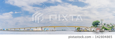 A view of the Hachinohe Bridge over Hachinohe Port in Aomori Prefecture, Hachinohe City. A view of the Hachinohe Bridge over Hachinohe Port in Aomori Prefecture, Hachinohe City. 142804865