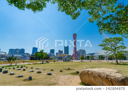 神戶市:美利肯公園與神戶港塔 神戶市:美利肯公園與神戶港塔 142804870