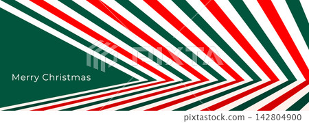 Merry Christmas horizontal web banner template with abstract perspective red and green stripes background Merry Christmas horizontal web banner template with abstract perspective red and green stripes background 142804900