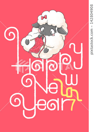 New Year's card template for 2027 New Year's card template for 2027 142804908