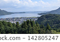 從兜山上可以俯瞰久美濱灣和鬱鬱蔥蔥的綠色植物全景。 142805247