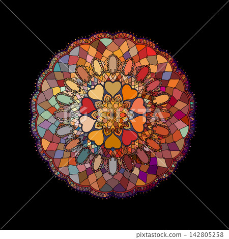 Decorative mandala ornament 142805258