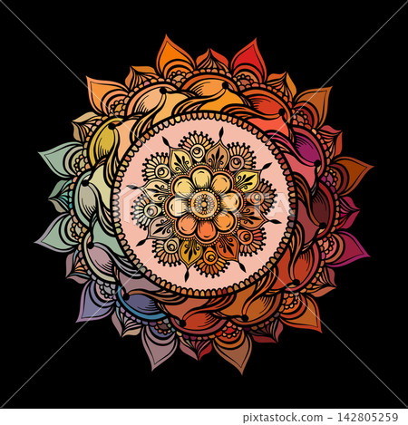 Decorative mandala ornament Decorative mandala ornament 142805259