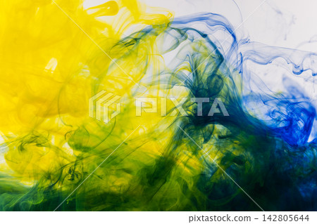 Abstract color paint splash isolated on white background 142805644