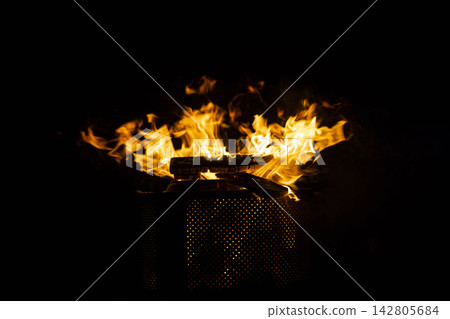 flames of wood burning in the fireplace flames of wood burning in the fireplace 142805684