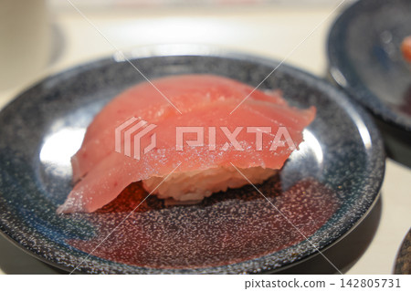 Japan April 29 2026 Pink tuna nigiri sushi close up Japan April 29 2026 Pink tuna nigiri sushi close up 142805731