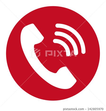 phone icon red phone icon red 142805970