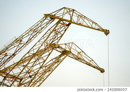 Industrial Crane Lattice Structure Against Sky Buenos Aires 142806037