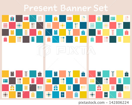 Banner Set - Gift Box - Vertical 142806224
