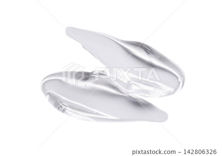 A cosmetic product for skin care. Shower gel, cleansing cream, or moisturizing gel. Isolated on white 142806326