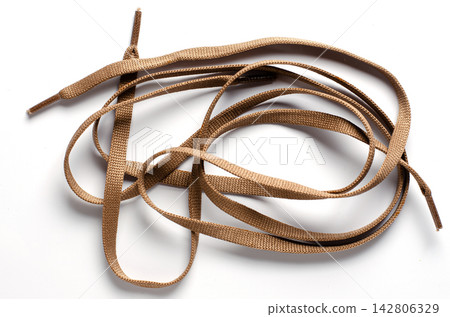 Shoelace on a white background 142806329