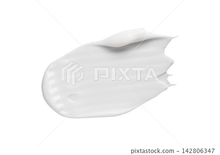 Cosmetic white moisturizing cream lotion. Isolated on a white background Cosmetic white moisturizing cream lotion. Isolated on a white background 142806347