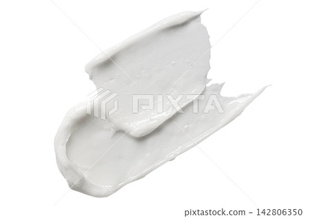 Cosmetic white moisturizing cream lotion. Isolated on a white background Cosmetic white moisturizing cream lotion. Isolated on a white background 142806350