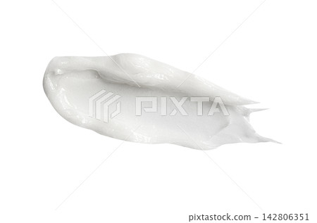 Cosmetic white moisturizing cream lotion. Isolated on a white background Cosmetic white moisturizing cream lotion. Isolated on a white background 142806351