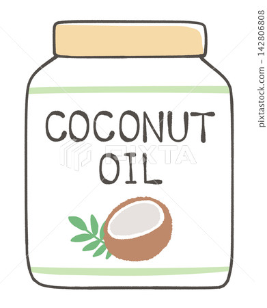coconut oil illustration coconut oil illustration 142806808