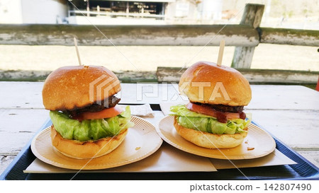 Fashionable hamburgers Fashionable hamburgers 142807490