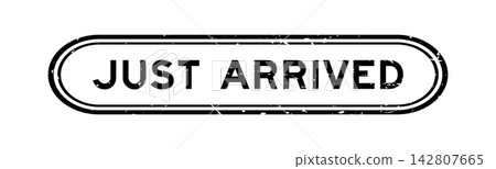 Grunge black just arrived word rubber seal stamp on white background Grunge black just arrived word rubber seal stamp on white background 142807665