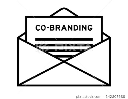 Envelope and letter sign with word co branding as the headline Envelope and letter sign with word co branding as the headline 142807688