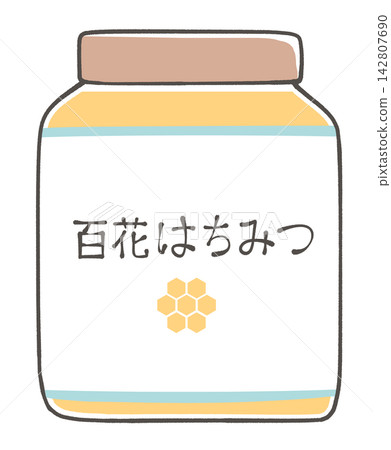 Illustration of hundreds of flowers honey 142807690