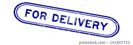 Grunge blue for delivery word rubber seal stamp on white background Grunge blue for delivery word rubber seal stamp on white background 142807722