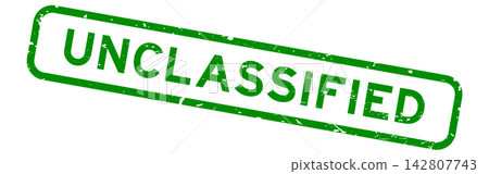 Grunge green unclassified word square rubber seal stamp on white background Grunge green unclassified word square rubber seal stamp on white background 142807743