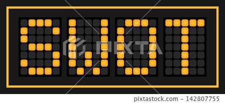 Orange color led banner in word SWOT (abbreviation of strength, weakness, opportunities, threats) on black background 142807755