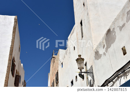 Essaouira old medina whitewashed buildings, Morocco Essaouira old medina whitewashed buildings, Morocco 142807815