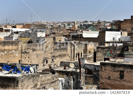Rooftops of old medina of Fez, Morocco, Rooftops of old medina of Fez, Morocco, 142807819