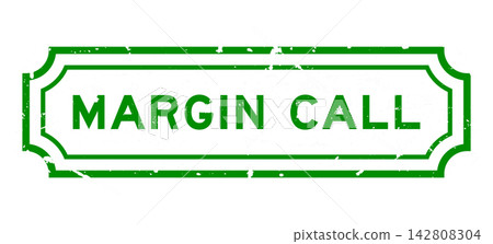 Grunge green margin call word rubber seal stamp on white background Grunge green margin call word rubber seal stamp on white background 142808304