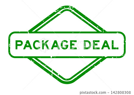 Grunge green package deal word rubber seal stamp on white background Grunge green package deal word rubber seal stamp on white background 142808308