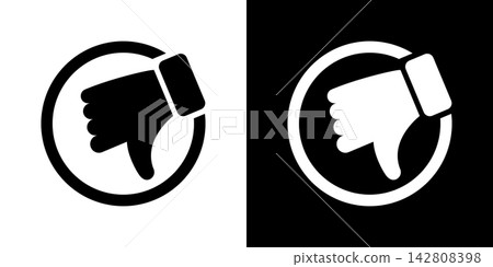 Thumbs Down Gesture Solid Icon Set. Negative Feedback, Disapproval, And Rejection Silhouette Symbol Collection. User Interaction, Social Media, Rating System. Isolated Vector Illustration Thumbs Down Gesture Solid Icon Set. Negative Feedback, Disapproval, And Rejection Silhouette Symbol Collection. User Interaction, Social Media, Rating System. Isolated Vector Illustration 142808398