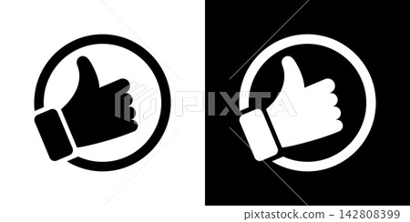 Thumbs Up Gesture Solid Icon Set. Approval, Agreement, And Positive Feedback Silhouette Symbol Collection. Social Media Interaction And User Engagement. Isolated Vector Illustration Thumbs Up Gesture Solid Icon Set. Approval, Agreement, And Positive Feedback Silhouette Symbol Collection. Social Media Interaction And User Engagement. Isolated Vector Illustration 142808399